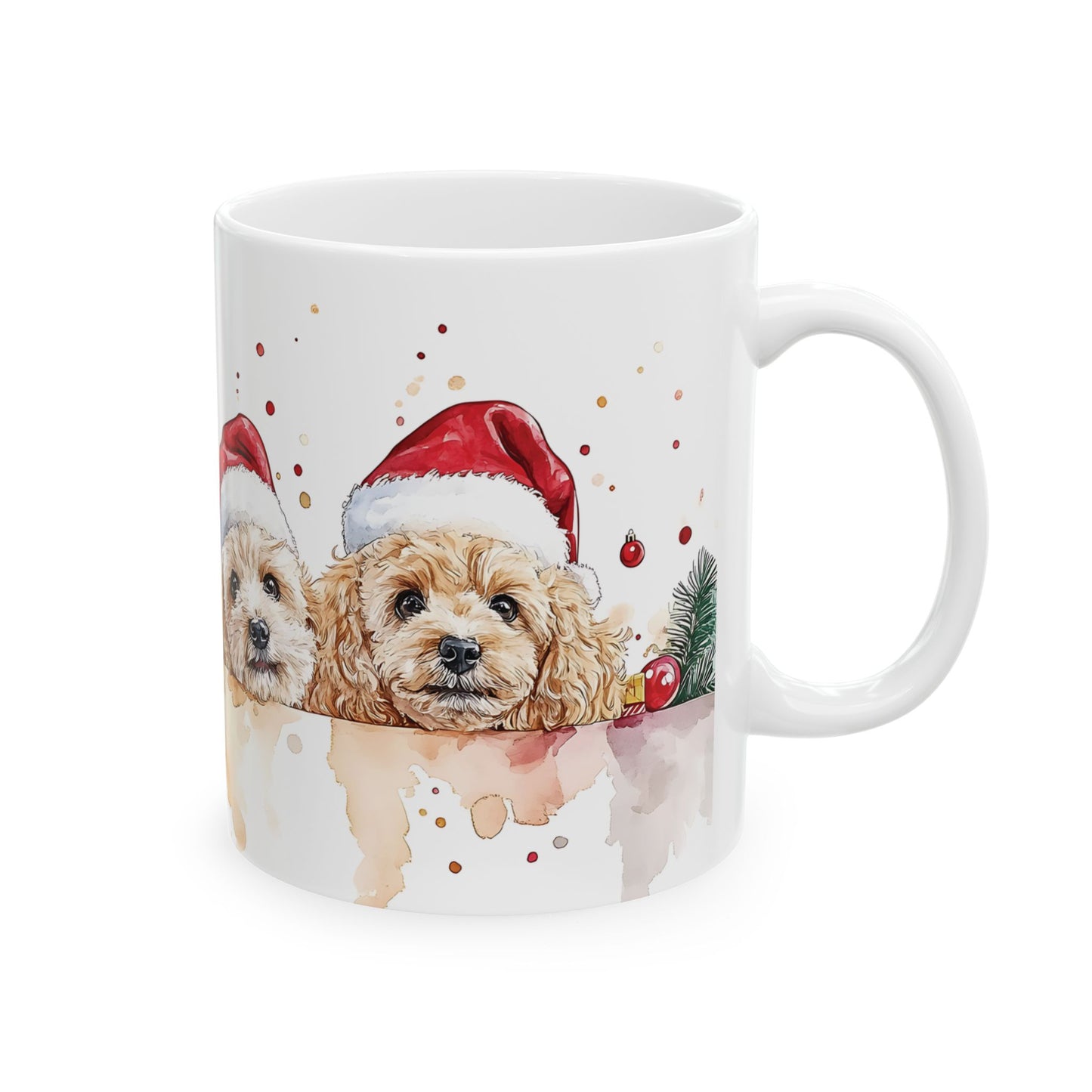 Festive Poodle Christmas Mug – Perfect for Dog Lovers