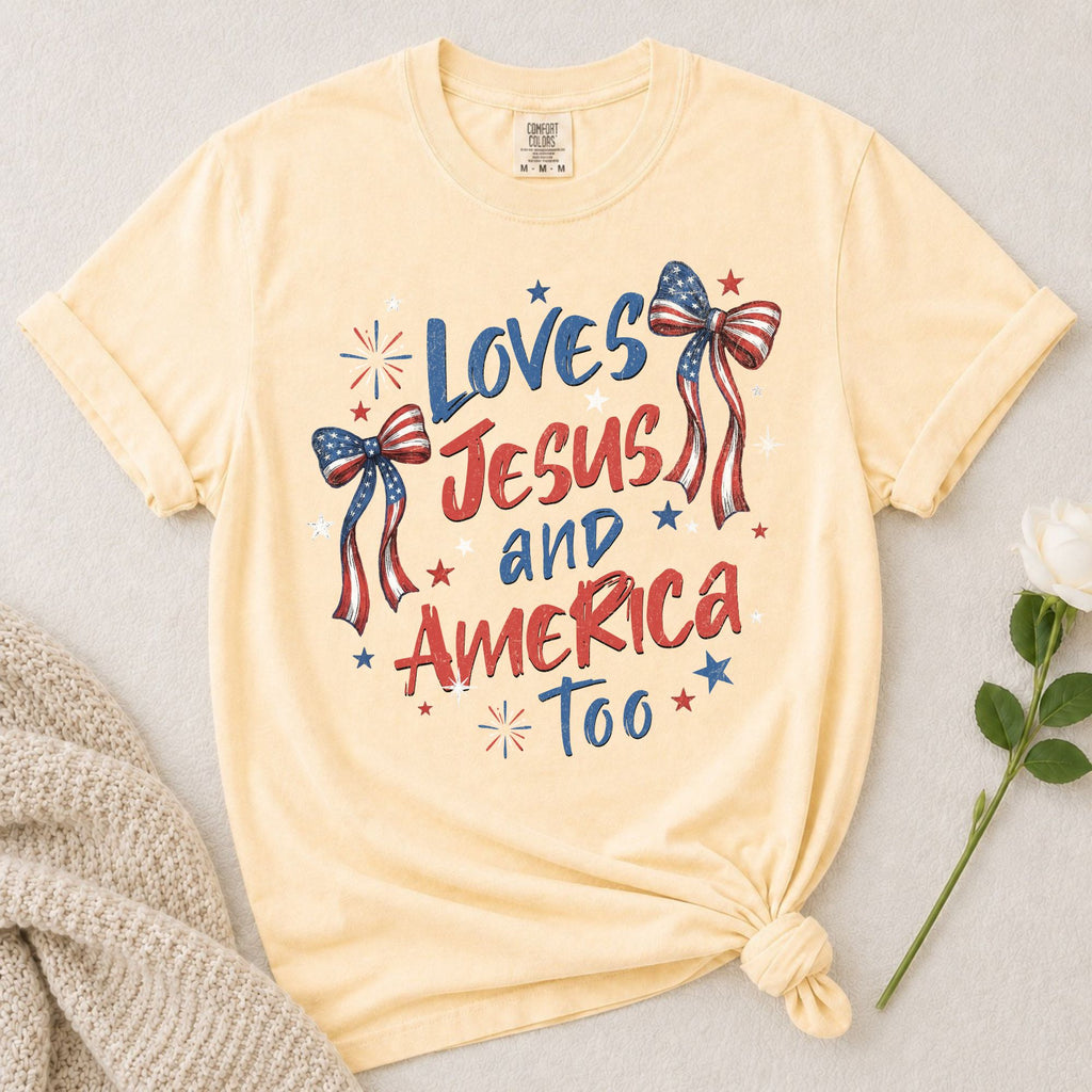 Loves Jesus America Too T-Shirt