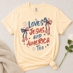 Loves Jesus America Too T-Shirt