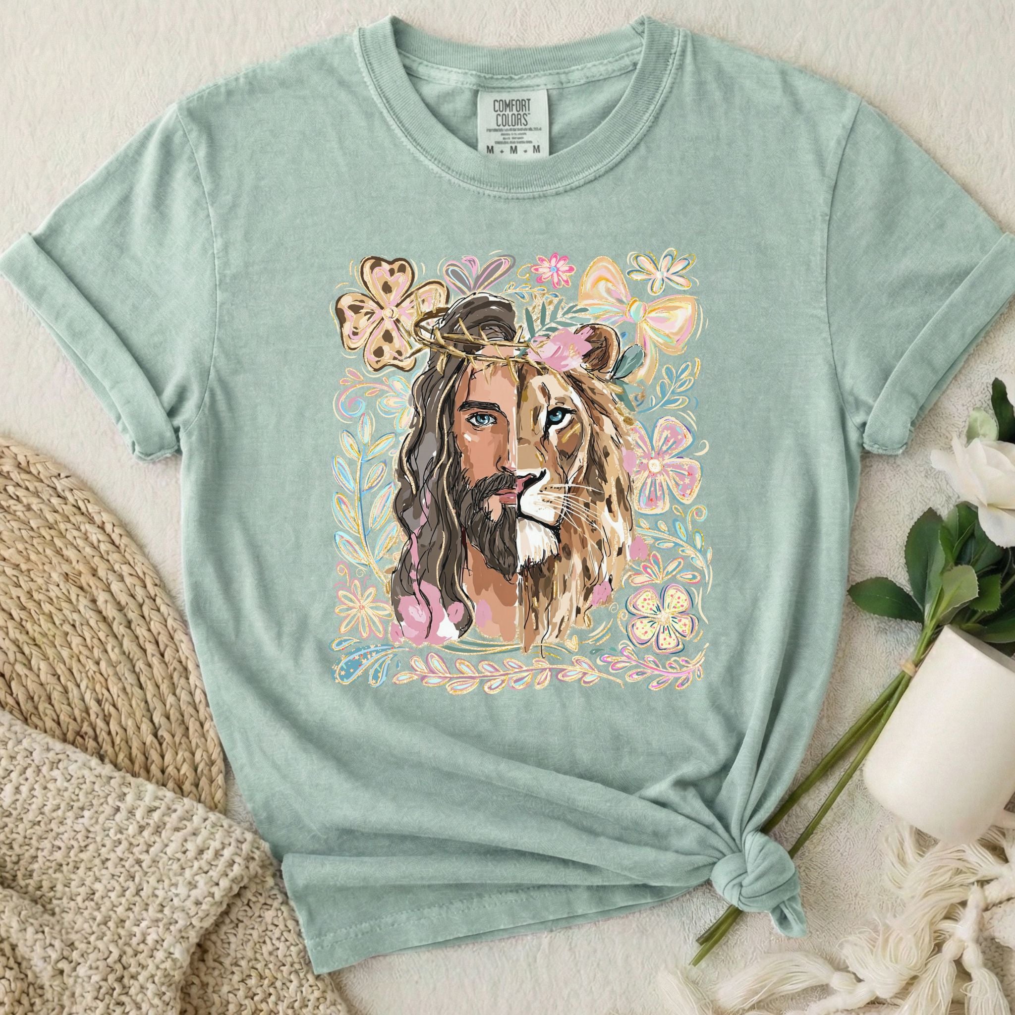 Lion And Lamb Jesus T-Shirt