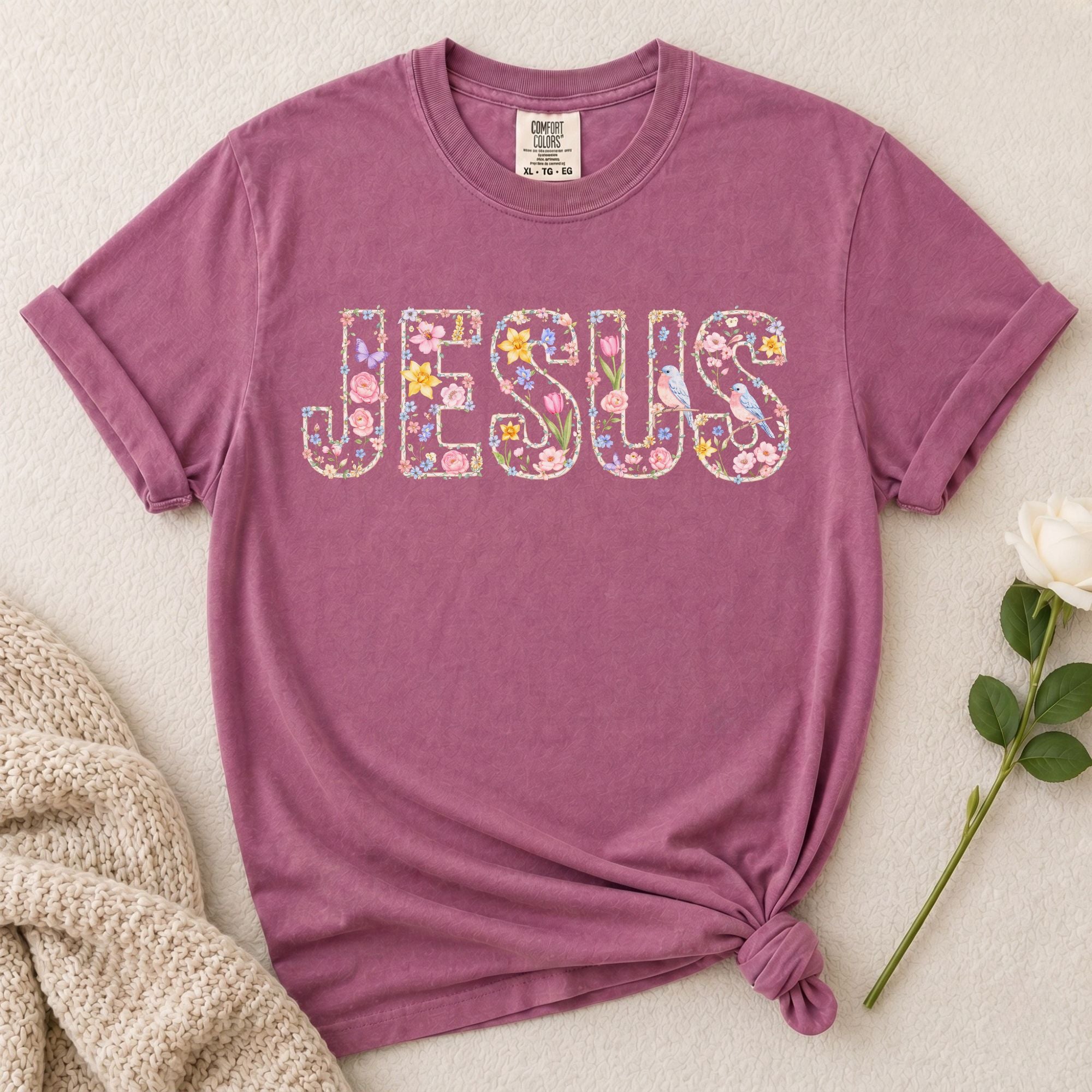 Floral Jesus T-Shirt