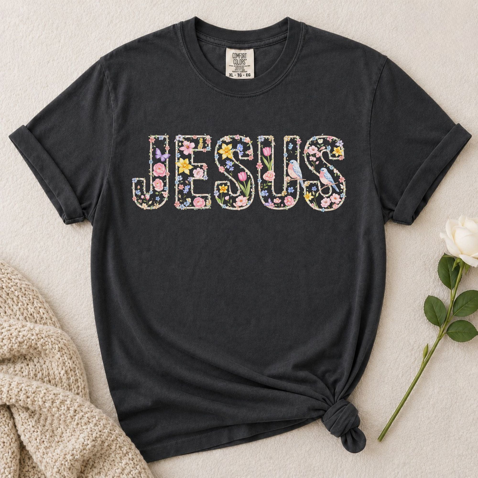 Floral Jesus T-Shirt