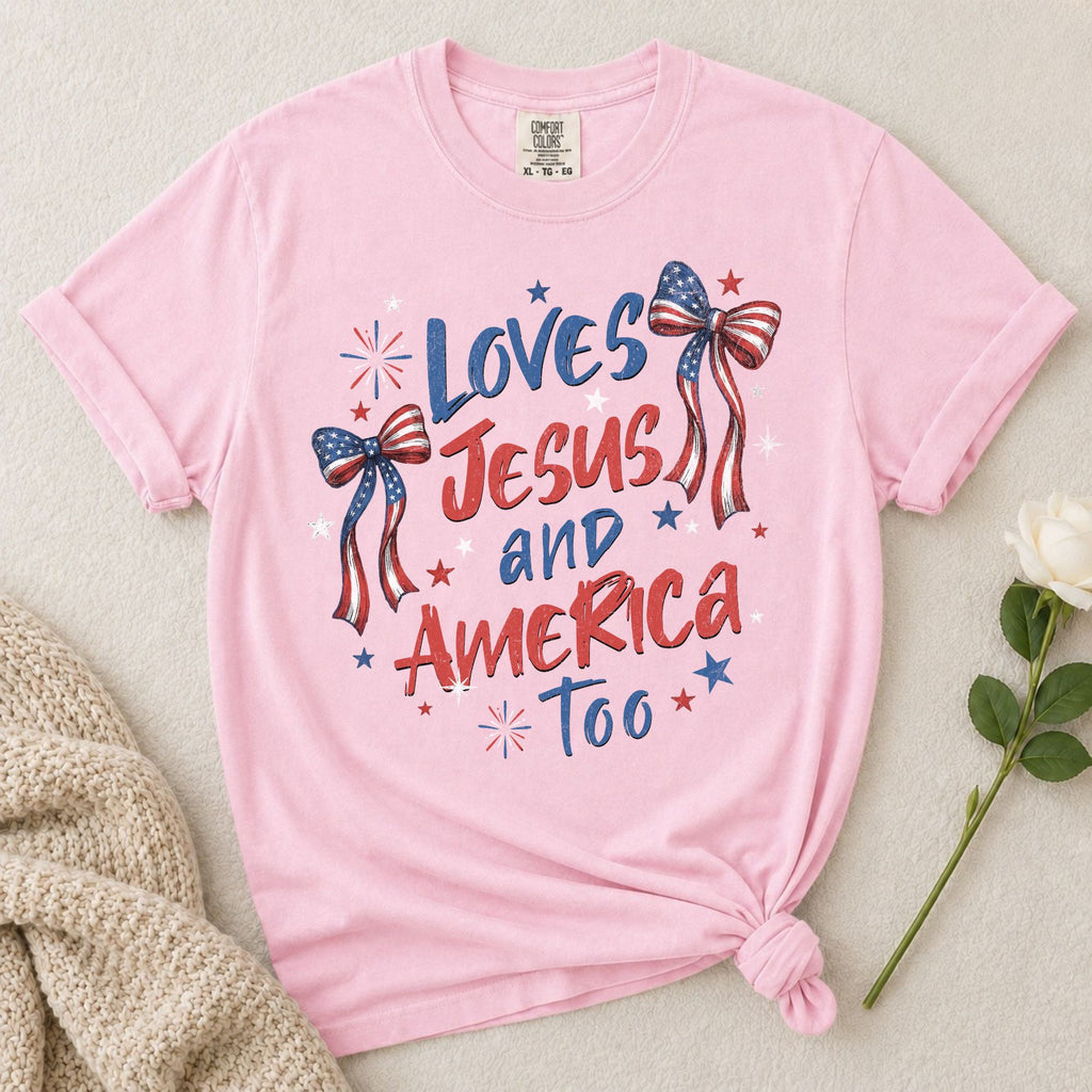 Loves Jesus America Too T-Shirt