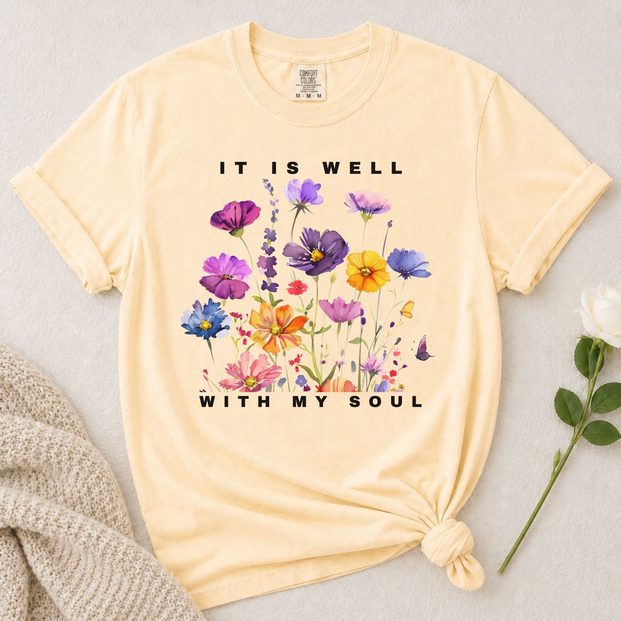 It Is Well Wildflowers T Shirt