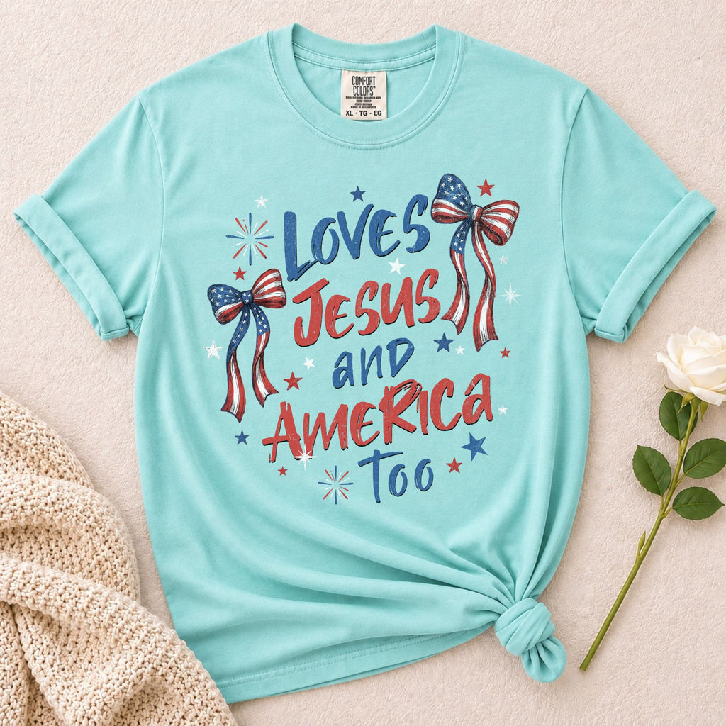 Loves Jesus America Too T-Shirt