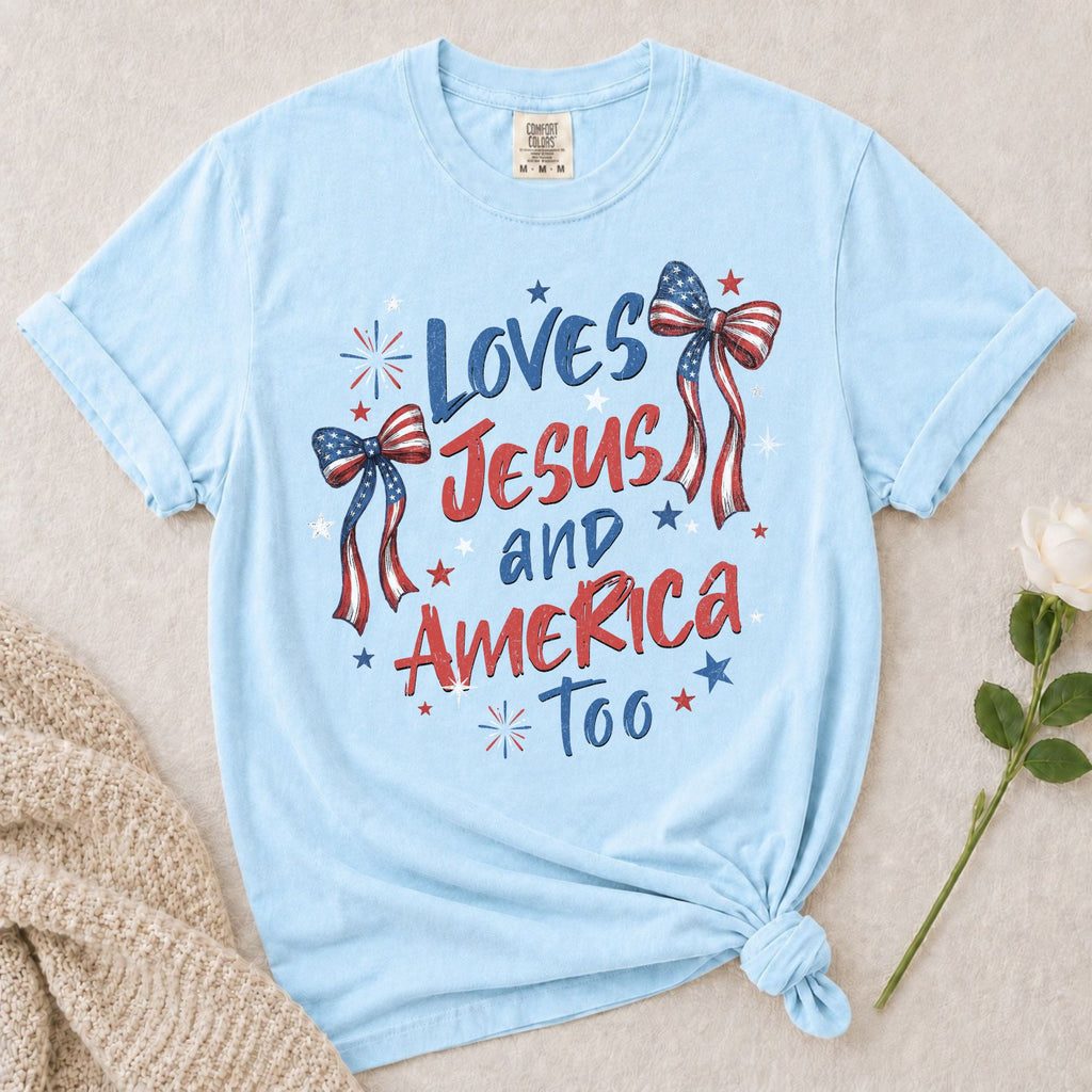 Loves Jesus America Too T-Shirt