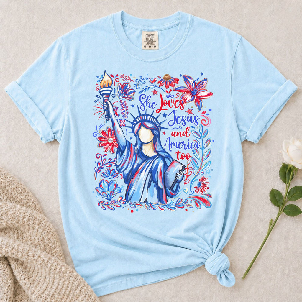 She Loves Jesus America Too T-Shirt