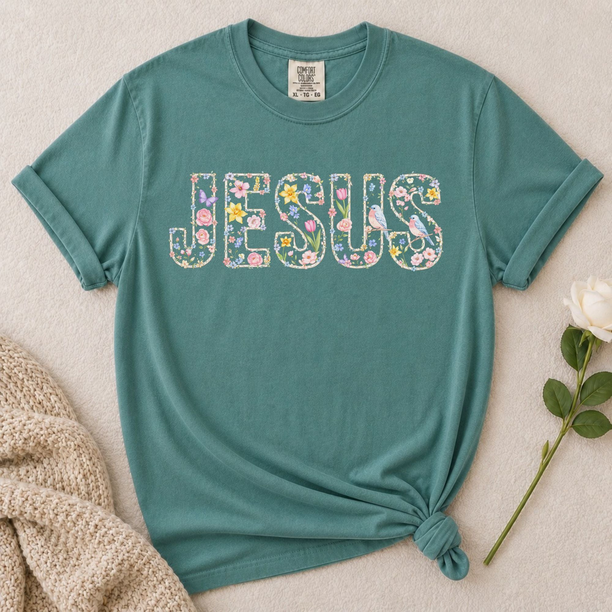 Floral Jesus T-Shirt