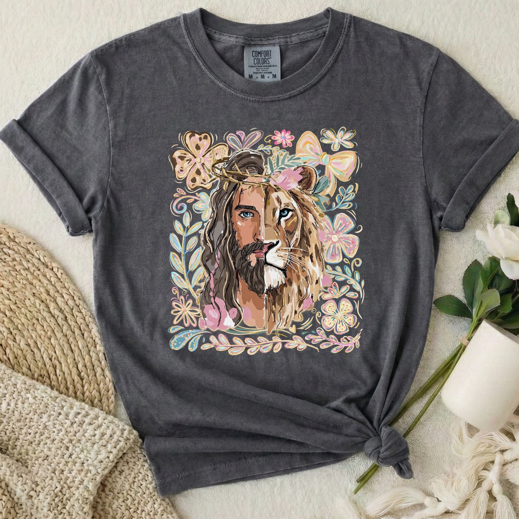Lion And Lamb Jesus T-Shirt
