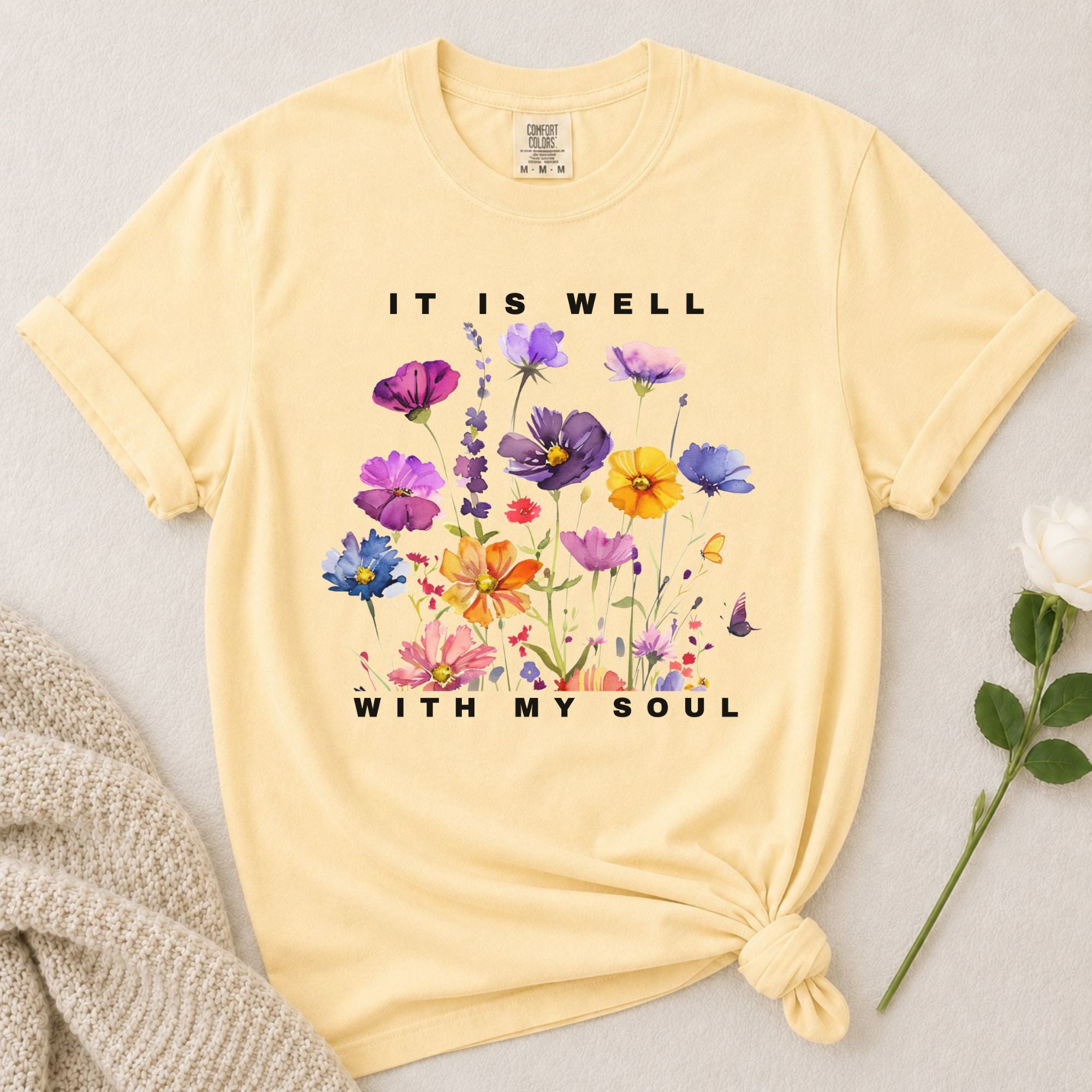 It Is Well Wildflowers T Shirt